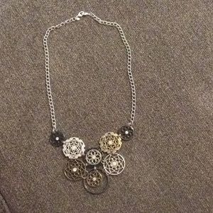 Mixed metal necklace long